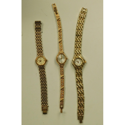 112 - Gold tone/cocktail watches - including Sekonda & Rotary
