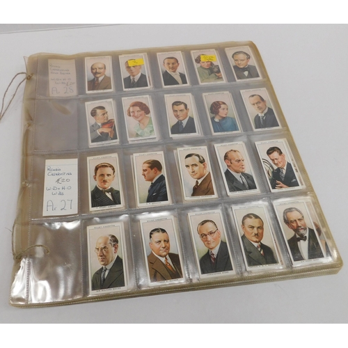 155 - Nine - sets of cigarette cards