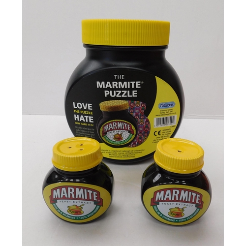 177 - Marmite - cruet set & jigsaw/sealed