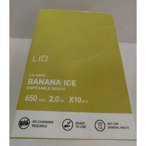 522 - Boxed LIO nano vapes 10pcs - Banana Ice 600 puffs