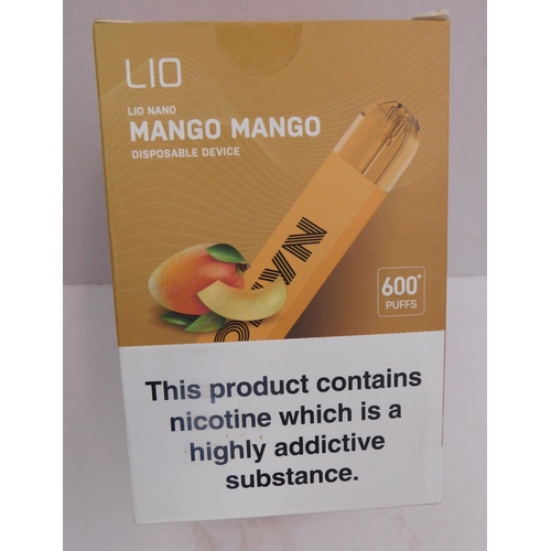 523 - Boxed LIO nano vapes 10pcs - Mango Mango 600 puffs