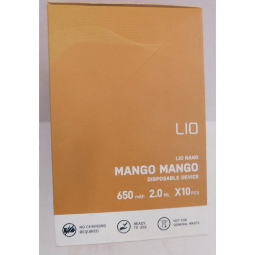 523 - Boxed LIO nano vapes 10pcs - Mango Mango 600 puffs
