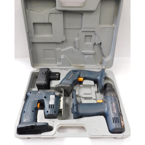 533 - Cased battery tool set - unchecked