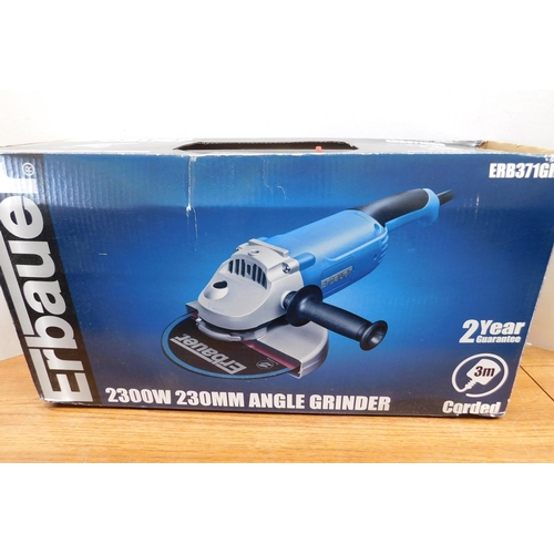535 - Erbauer 2300w/230mm angle grinder (unchecked)