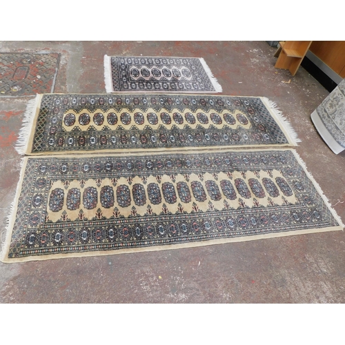 551 - Three Indian style rugs - approx. 70