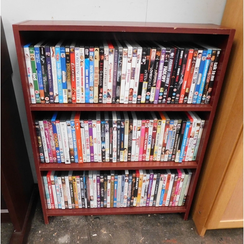 575A - Bookcase & collection of DVDs