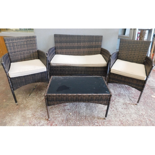 585 - Wicker style garden furniture set