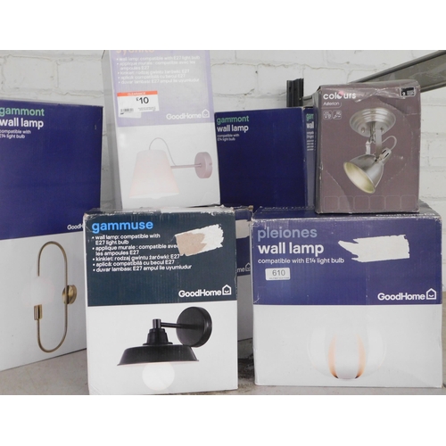 610 - Joblot of new/boxed wall lamps