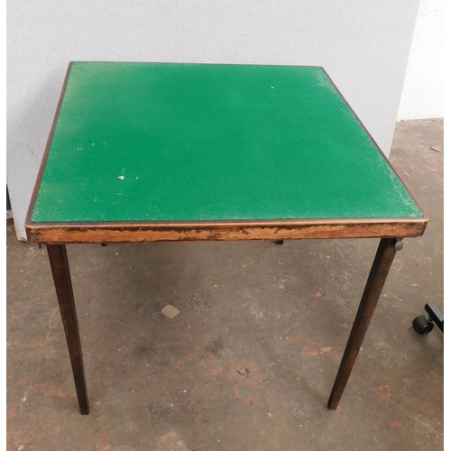 671 - Folding card table approx. 30