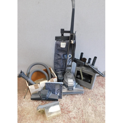 744 - Kirby vacuum cleaner with attachments (regularly serviced) w/o