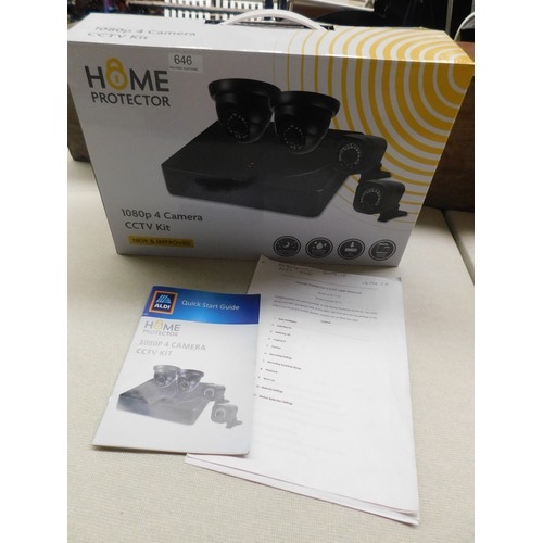 646 - Home projector four camera 1080p CCTV kit W/O