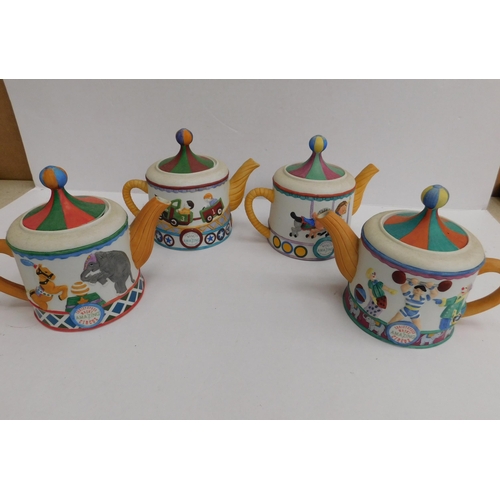 276 - Four - Christopher Wrens Circus/novelty teapots