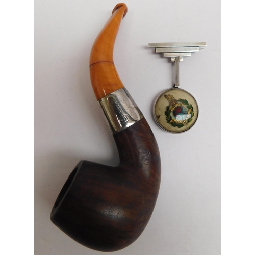 279 - Silver - medal & silver choked/pipe