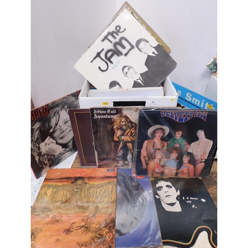 30 - Approximately 100/Rock & Pop LPs including - Led Zeppelin/Janice Joplin/Pink Floyd & Motorhead