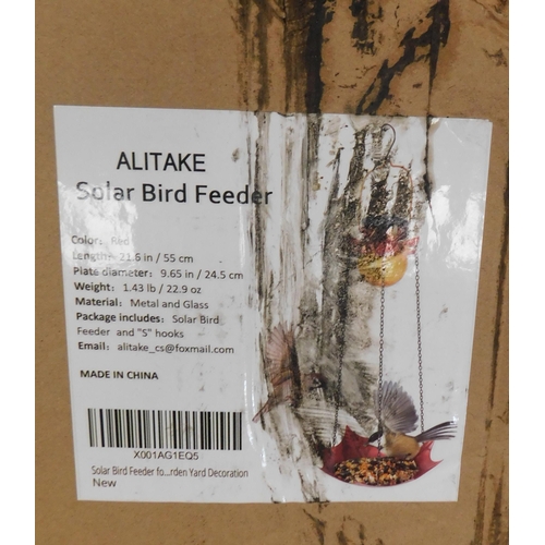 533 - Alitake solar lamp bird feeder