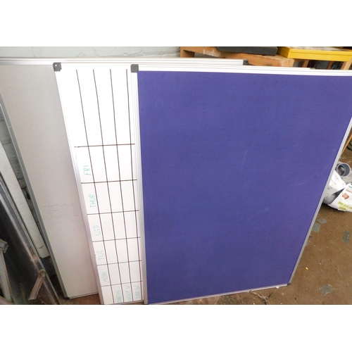 537A - Four office style boards - white boards, pin boards etc.