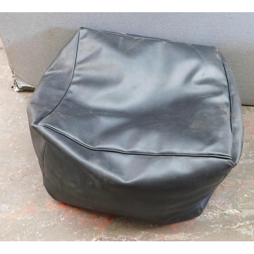 562 - Leather style pouffe/beanbag