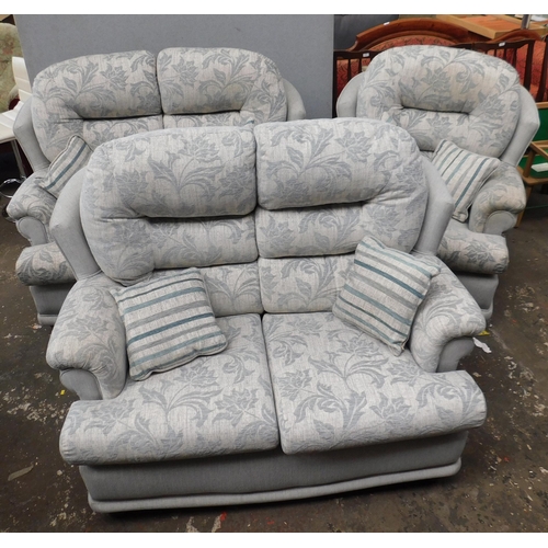 578 - 2x two seater sofas and armchair