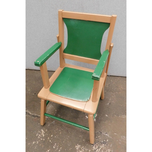 588 - 1930s Handmade child's chair with tray