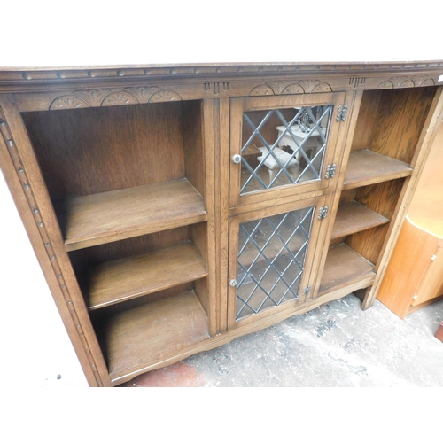 591 - Oak display/ bookcase