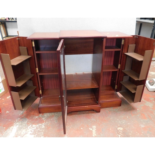 597 - Breakfronted Hi-fi cabinet