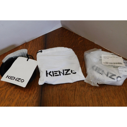 646 - Two new in bags with tags Kenzo canvas logo belts