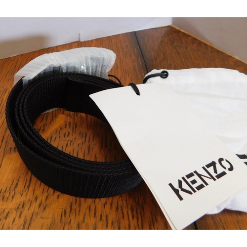 646 - Two new in bags with tags Kenzo canvas logo belts