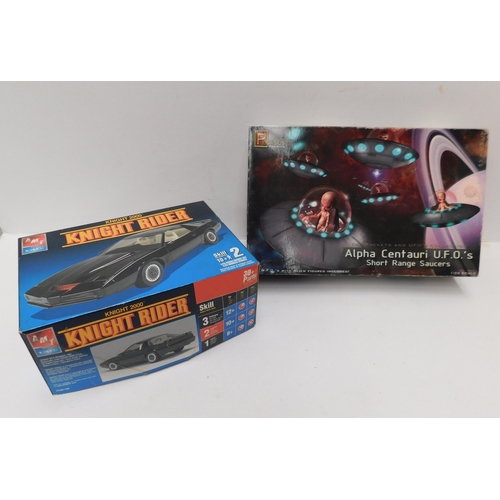 647 - Two boxed model kits incl. Knight Rider and UFO - unchecked