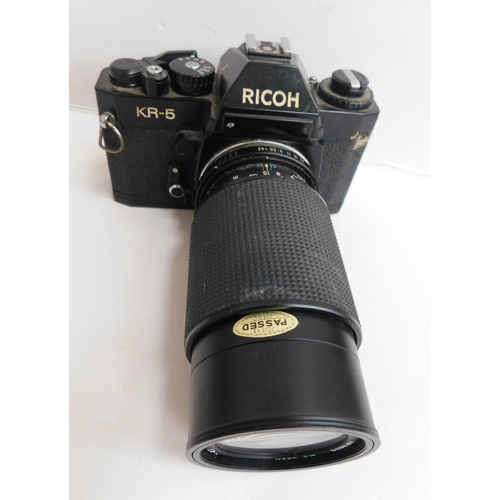 687 - Ricoh KR-5 35mm camera with Miranda 80-200mm zoom