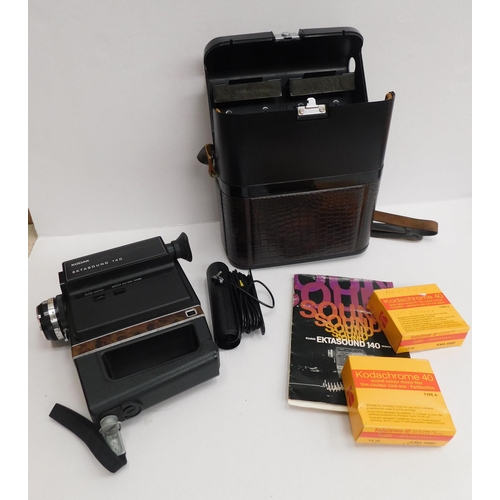 693 - Kodak extra-sound 140 movie sound colour camera and case