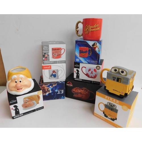 708 - Eight character mugs - boxed