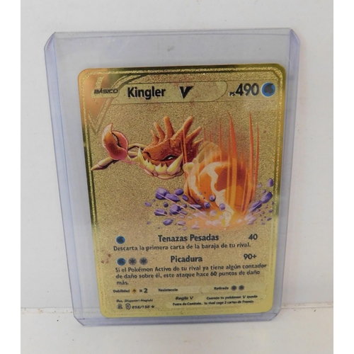 141 - Collectors Addition  - metal/Pokémon Kingler card