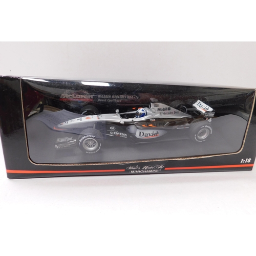 10 - Minichamps 1.18 scale - die cast/model McLaren MP4 16 - David Coulthard car - boxed