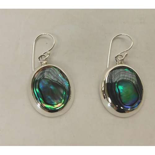 126 - Silver - paua shell/earrings