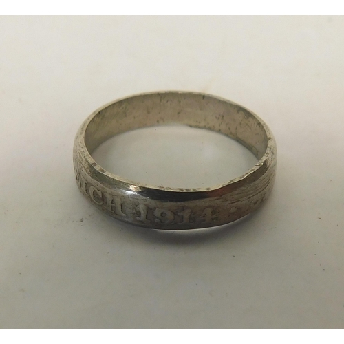 145 - Silver tone/ring marked - German Empire 1914