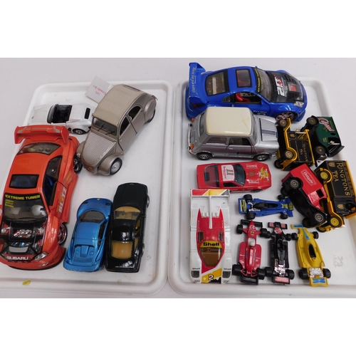 162 - Die cast/model vehicles - including Burago/Matchbox Specials/LLedo & Franklin Mint