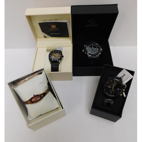 183A - Four - wristwatches/including Olevs/Rorios & Cheetah - packaged as new