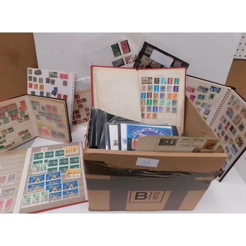 1A - Mixed stamps - including/albums & Penny Reds