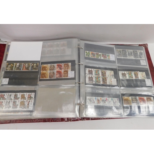 38A - Stamp dealers/counter book - containing modern era stamps on stock cards