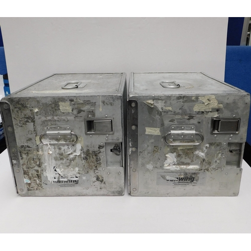 503 - 2x aluminium aircraft galley boxes