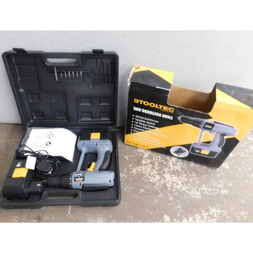 506 - Boxed Tooltec 30V cordless drill - unchecked
