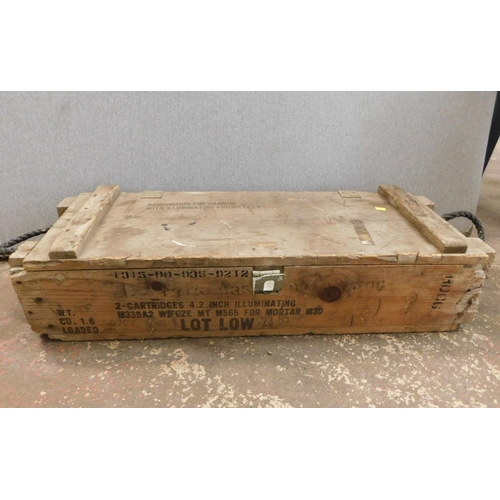533 - Vintage wooden ammunition box