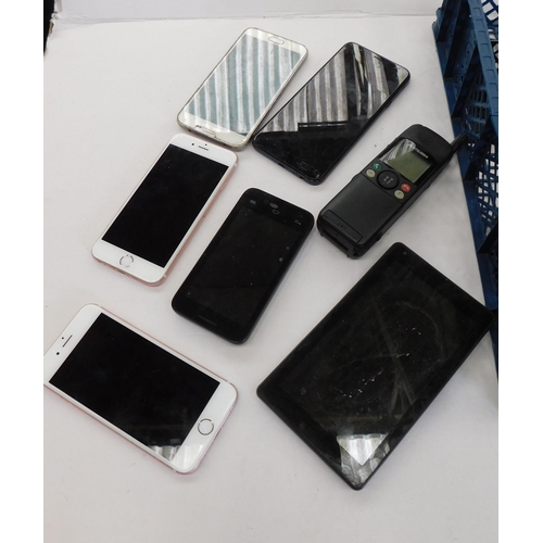 537 - Joblot of mobile phones incl. Samsung, iPhones - spares/repairs