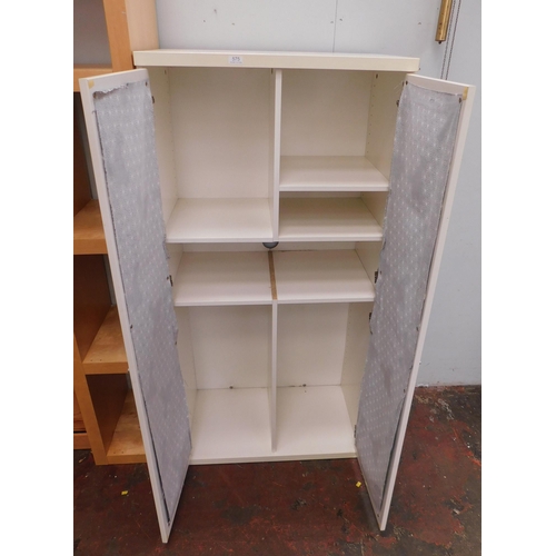 575 - Two door small wardrobe/storage unit with shelves