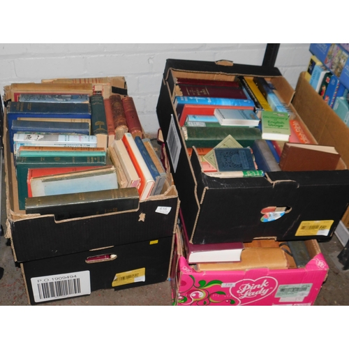 616 - 4x large boxes of vintage and antiquarian books