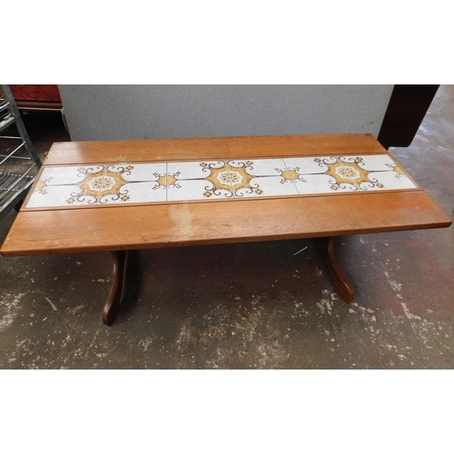 661 - Tile topped mid-century coffee table