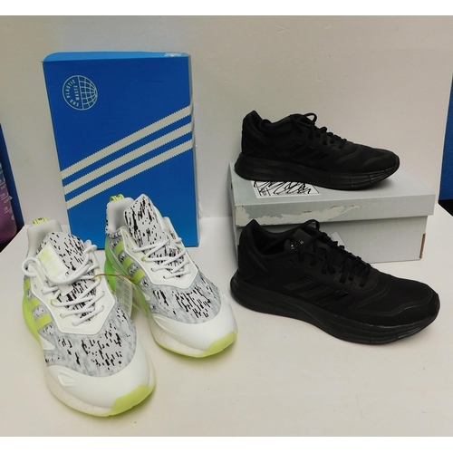 675 - Two pairs of Adidas 2VL/ Boost trainers - size 8