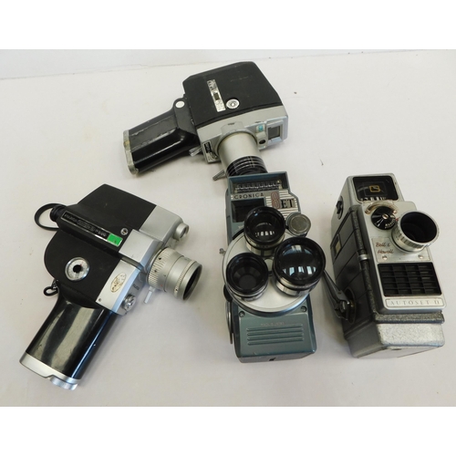 688 - Four vintage 8mm Cine cameras incl. Bell and Howell, Cronica and Fujica