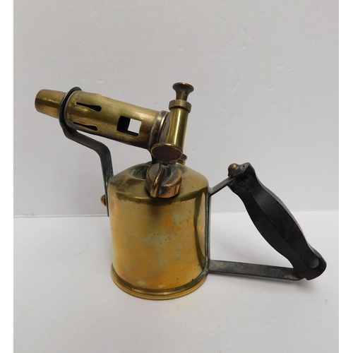 695 - Vintage brass burner lamp