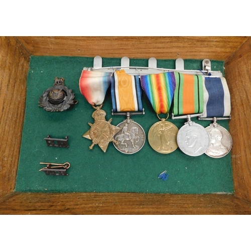 100 - WWI & WWII era medal set for - PTE W. J. Osbourne Royal Marine No. 8896 - including certificate of s... 